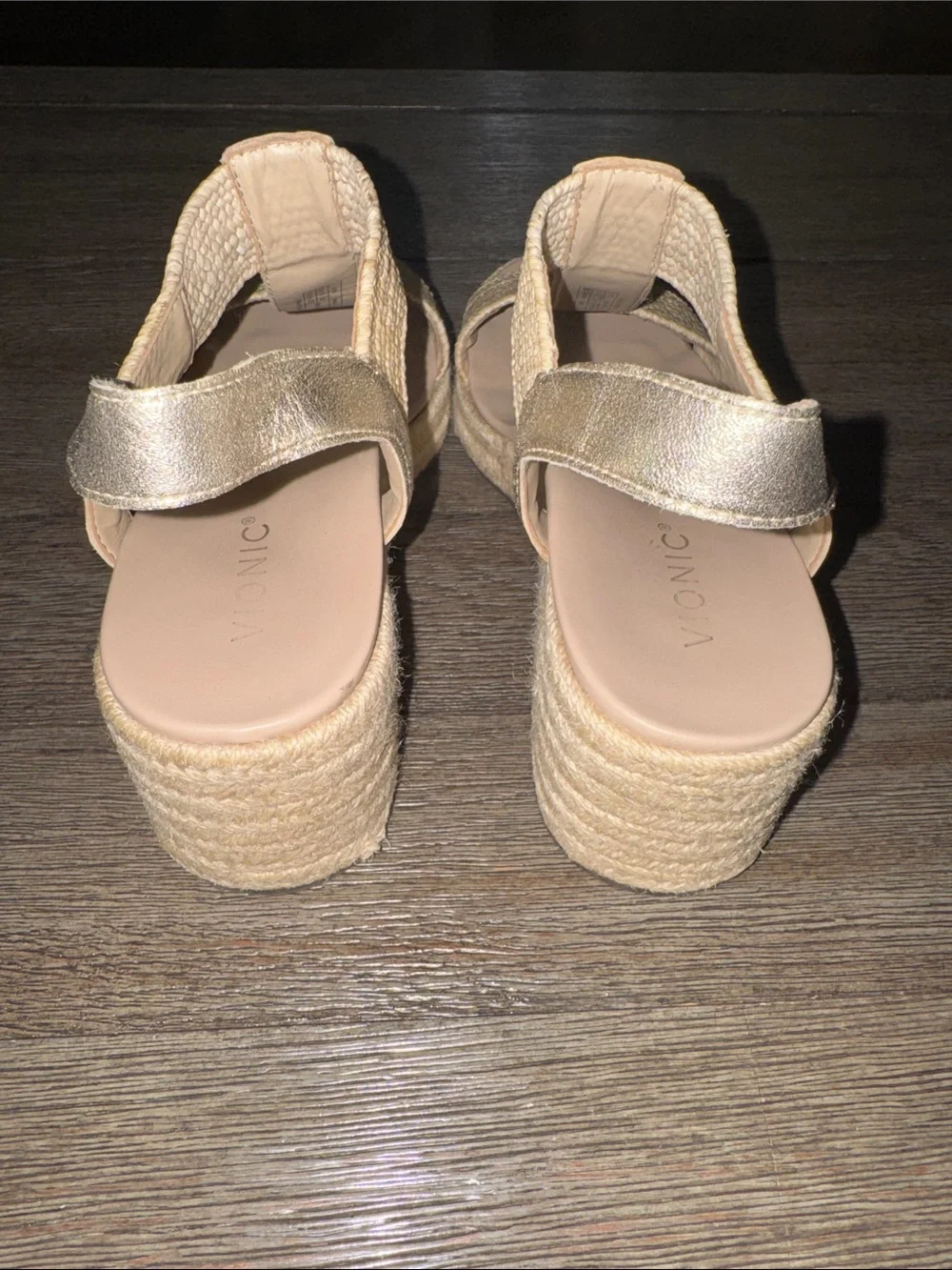 Vionic Calera Espadrille Wedge Sandal Gold